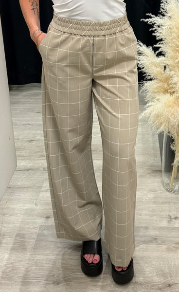 Danta check pants - chinchilla check