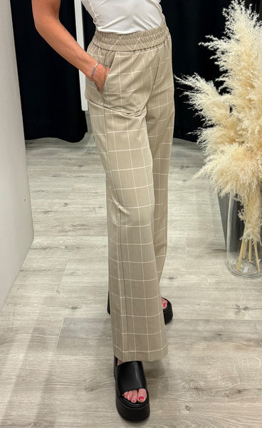 Danta check pants - chinchilla check