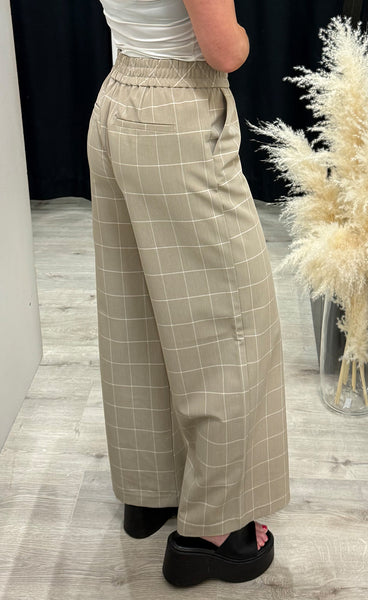 Danta check pants - chinchilla check