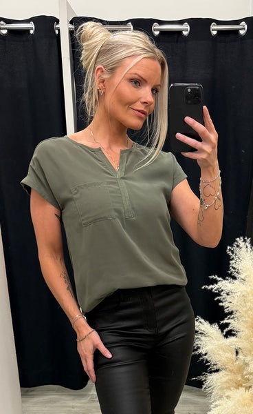Zawov blouse 2 - smokey olive