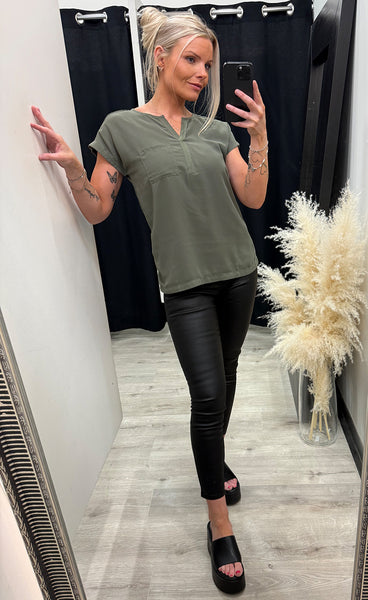 Zawov blouse 2 - smokey olive