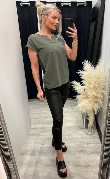 Zawov blouse 2 - smokey olive