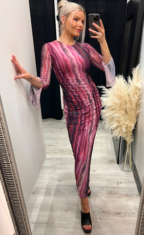 Amelia mesh dress - pink
