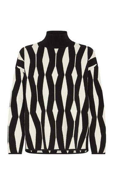 Otari jacquard jumper - meteorite