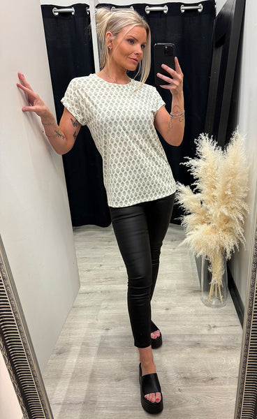 Seen tee 1 - whisper sage wild loom