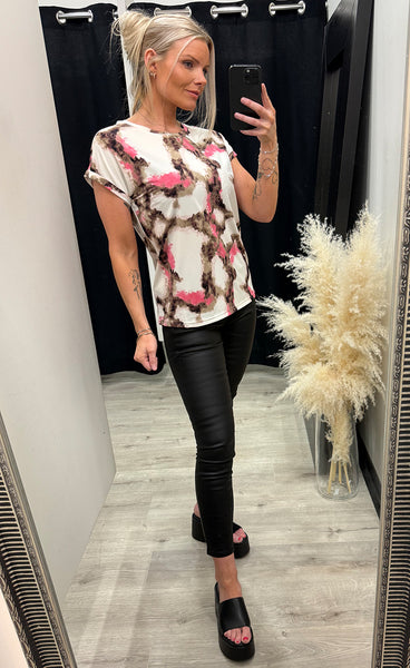 Seen tee 1 - marble honeysuckle