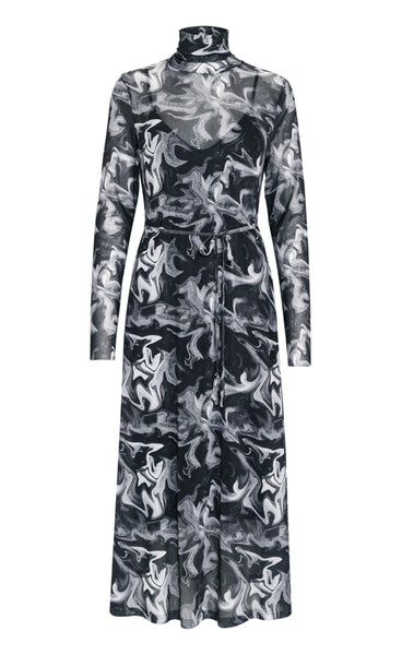 Divia dress - black swirl