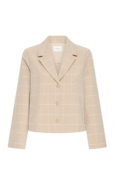 Danta check jacket - chinchilla check