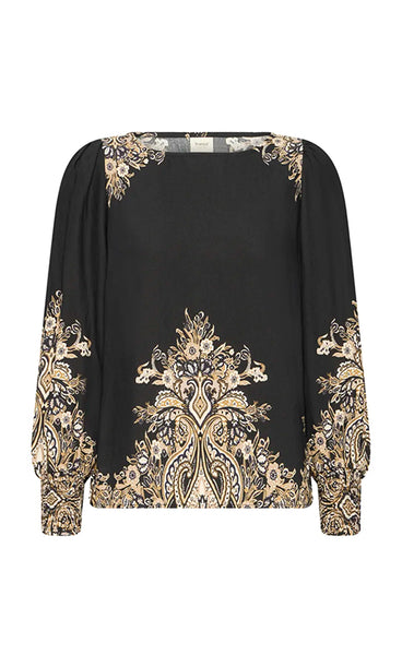 Dara blouse 3 - black paisley