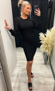 Delia lace dress - black