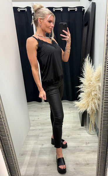 FREEQUENT Bicco lace top - black