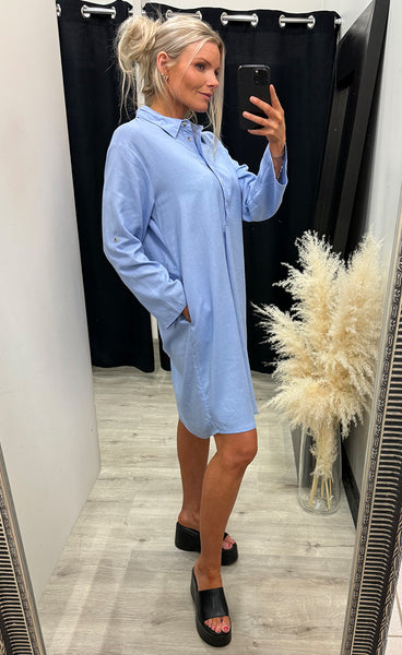 FRANSA Jett linen dress 1 - hydrangea