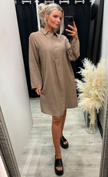 FRANSA Jett linen dress 1 - mountain trail