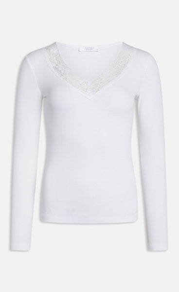 Pansy top - white