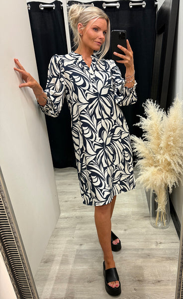 FRANSA Ariana dress 21 - floral reverie navy