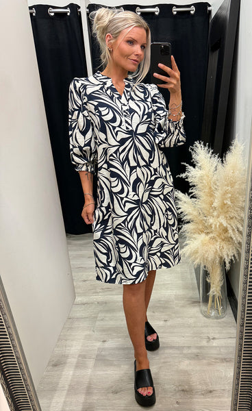 FRANSA Ariana dress 21 - floral reverie navy