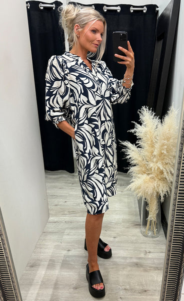 FRANSA Ariana dress 21 - floral reverie navy