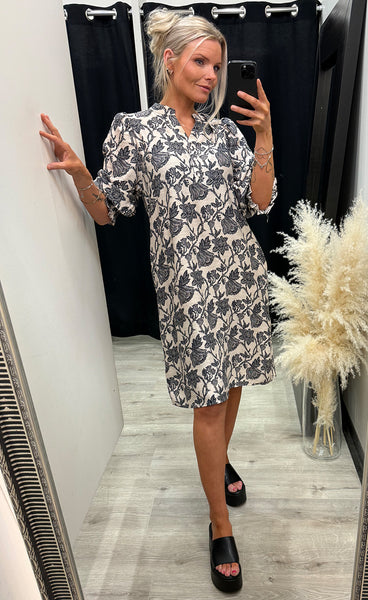 FRANSA Ariana dress 21 - bloom gray morn