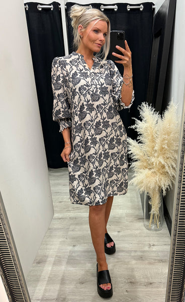 FRANSA Ariana dress 21 - bloom gray morn