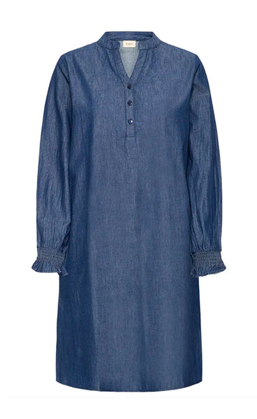 FRANSA Larissa dress 4 - mid blue denim