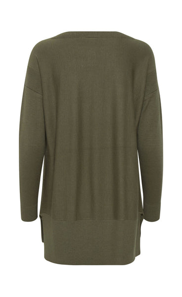 Melange peysa - hedge green