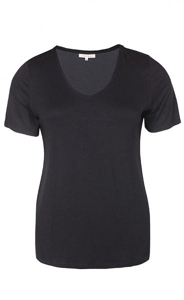 Tee teygjubolur svartur - PLUS SIZE