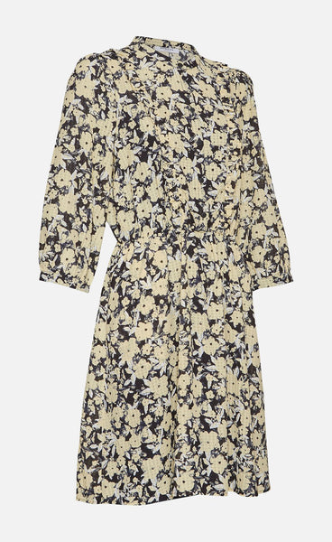 Jenessa frix kjóll - black flower