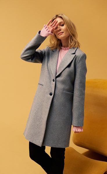 Petrine kápa - light grey melange