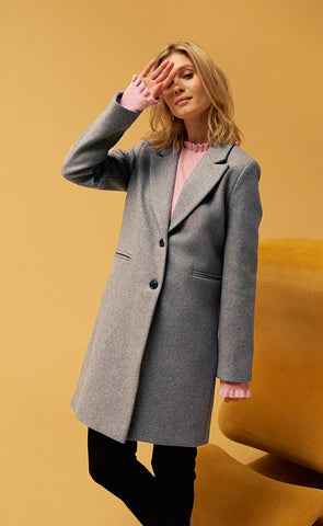 Petrine kápa - light grey melange