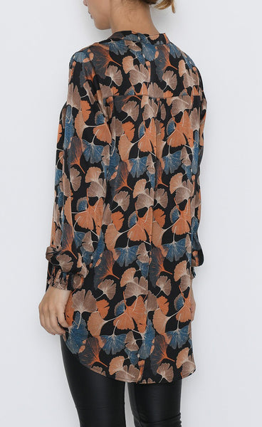 Lua blússa - black/floral