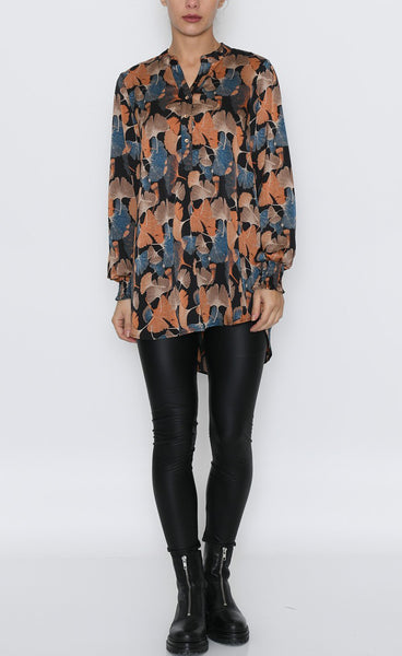 Lua blússa - black/floral