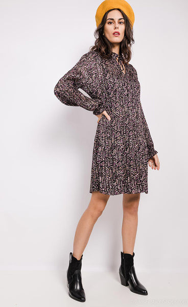 Jill kjóll - purple/yellow