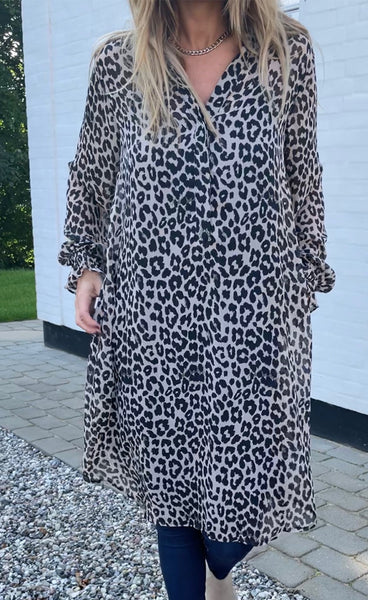 Vigga kjóll - leopard