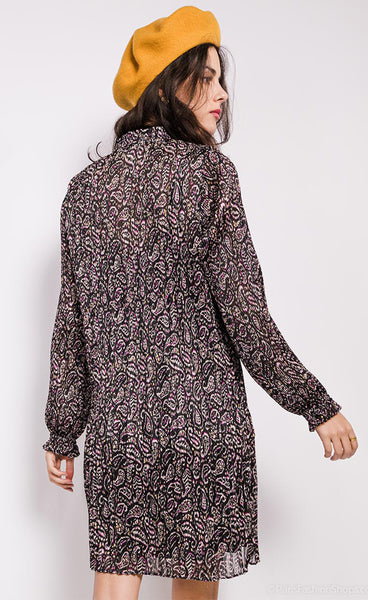 Jill kjóll - purple/yellow