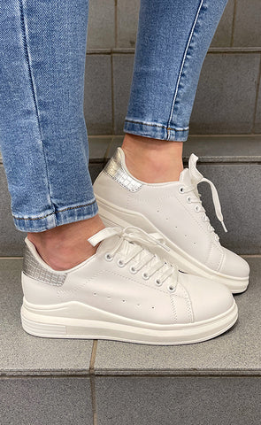 Strigaskór 1907 - white/silver stonelines