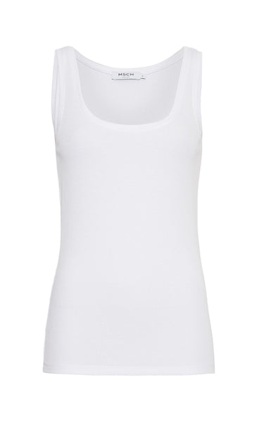 Olivie rib top - white