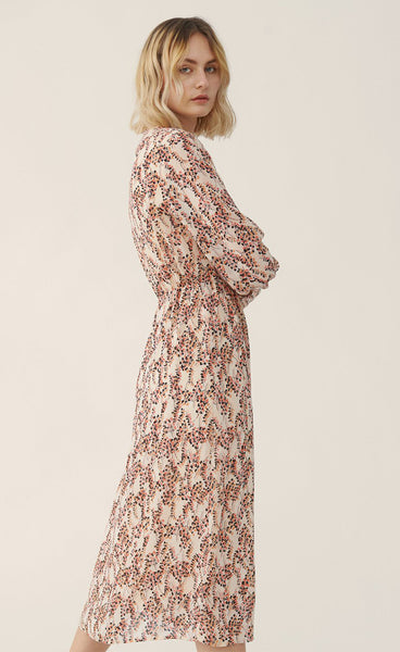 Camly rikkelie kjóll - bellini leaf