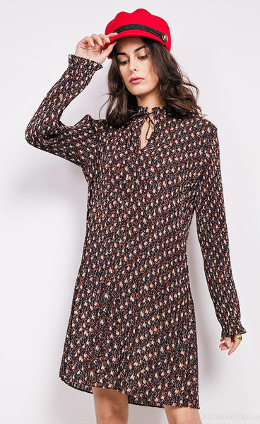 Jill kjóll - red/black