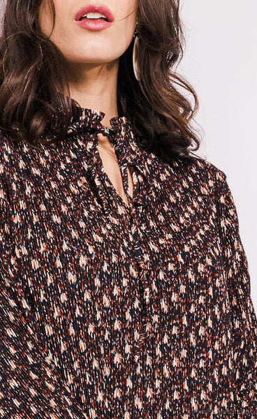 Jill kjóll - red/black