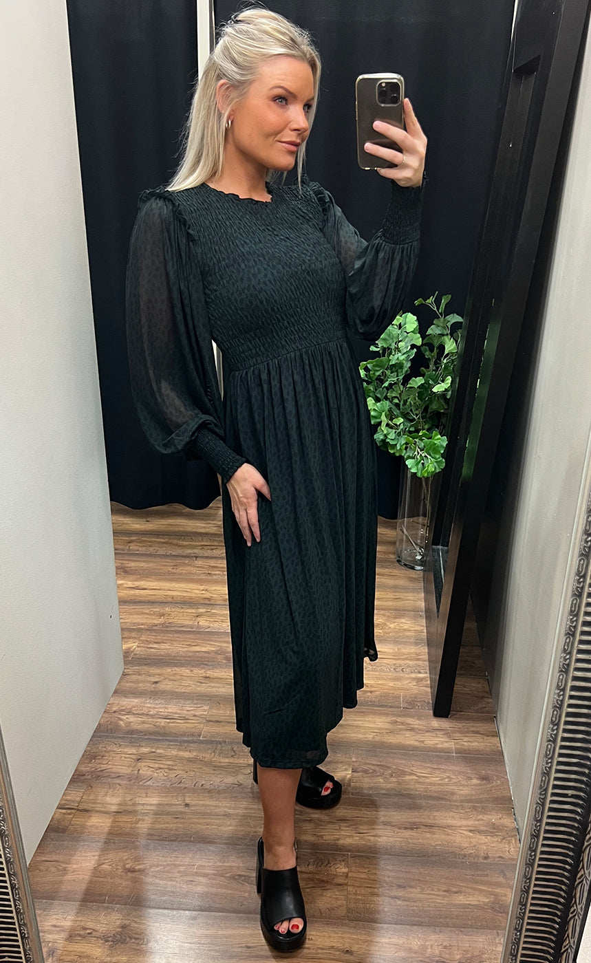 Plox isabella dress - black print