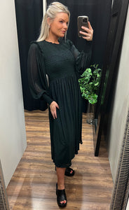 Plox isabella dress - black print