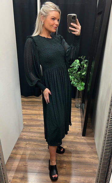 Plox isabella dress - black print