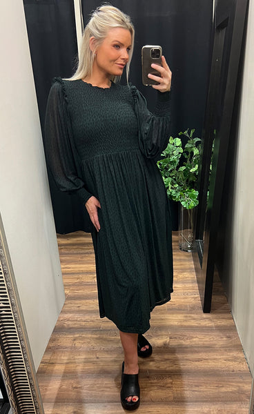 Plox isabella dress - black print