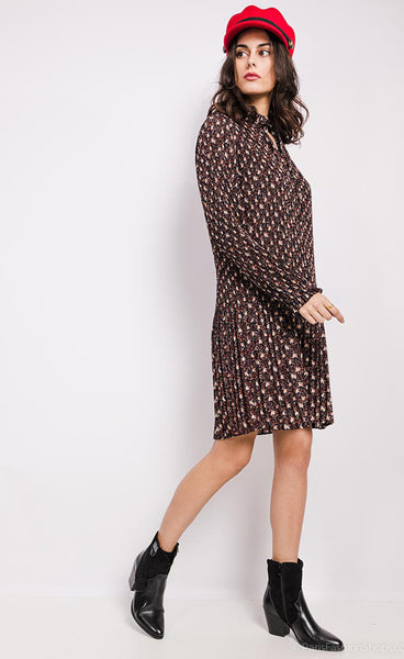 Jill kjóll - red/black