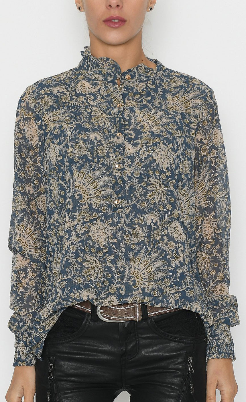 Elise blússa - blue