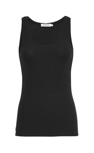 Olivie rib top - black