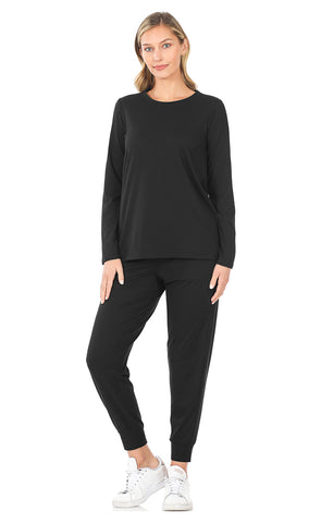 Lea MICROFIBER kósýgalli - svartur