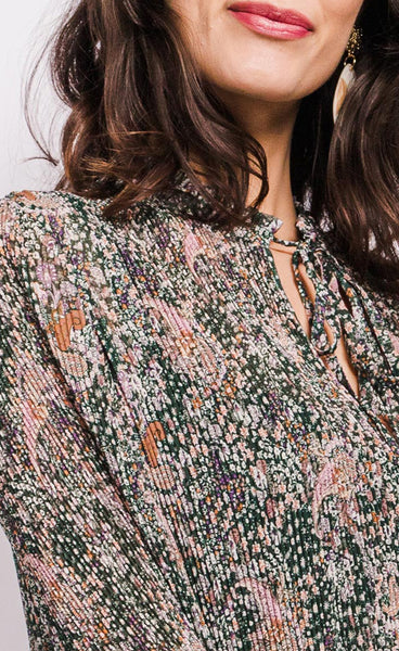 Jill kjóll - green/pink