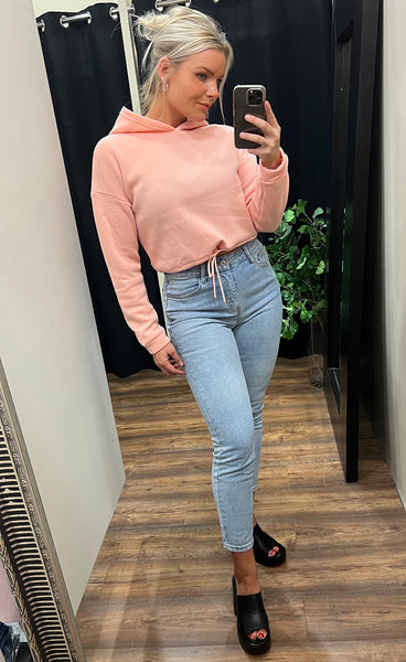 Jessa crop peysa - pink