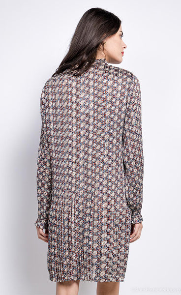 Jill kjóll - blue/red